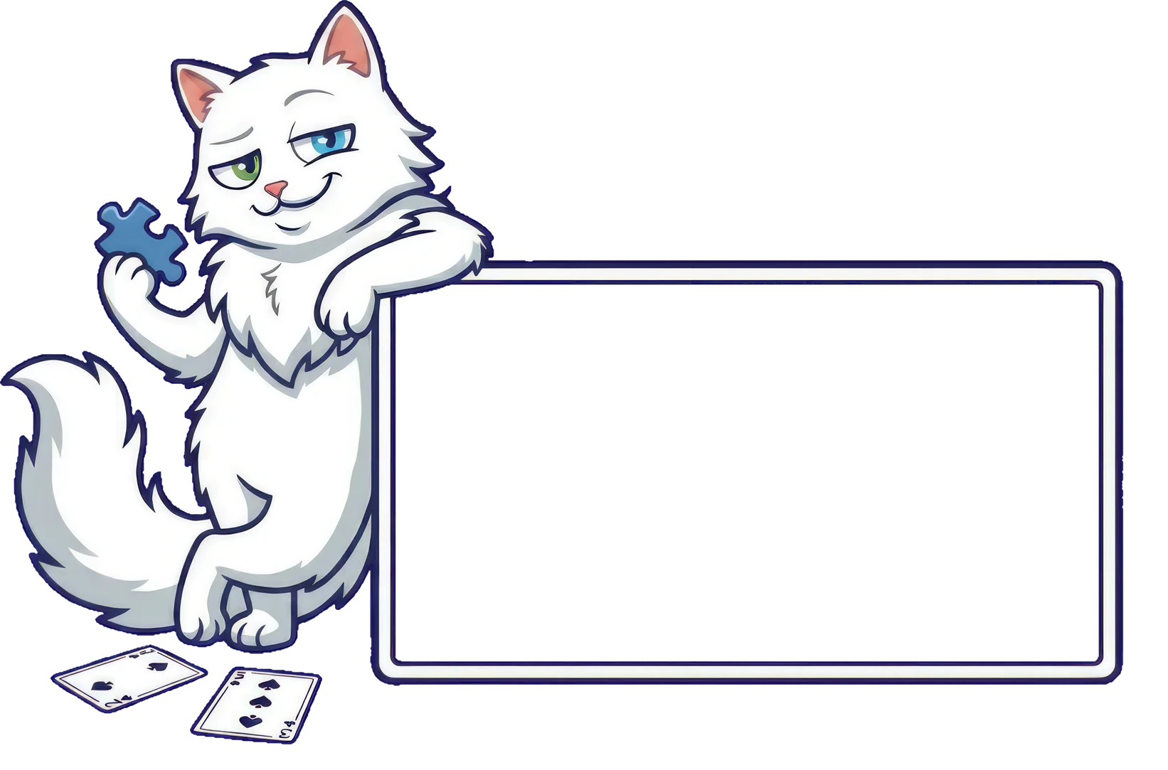 Card & Puzzle mascot cat