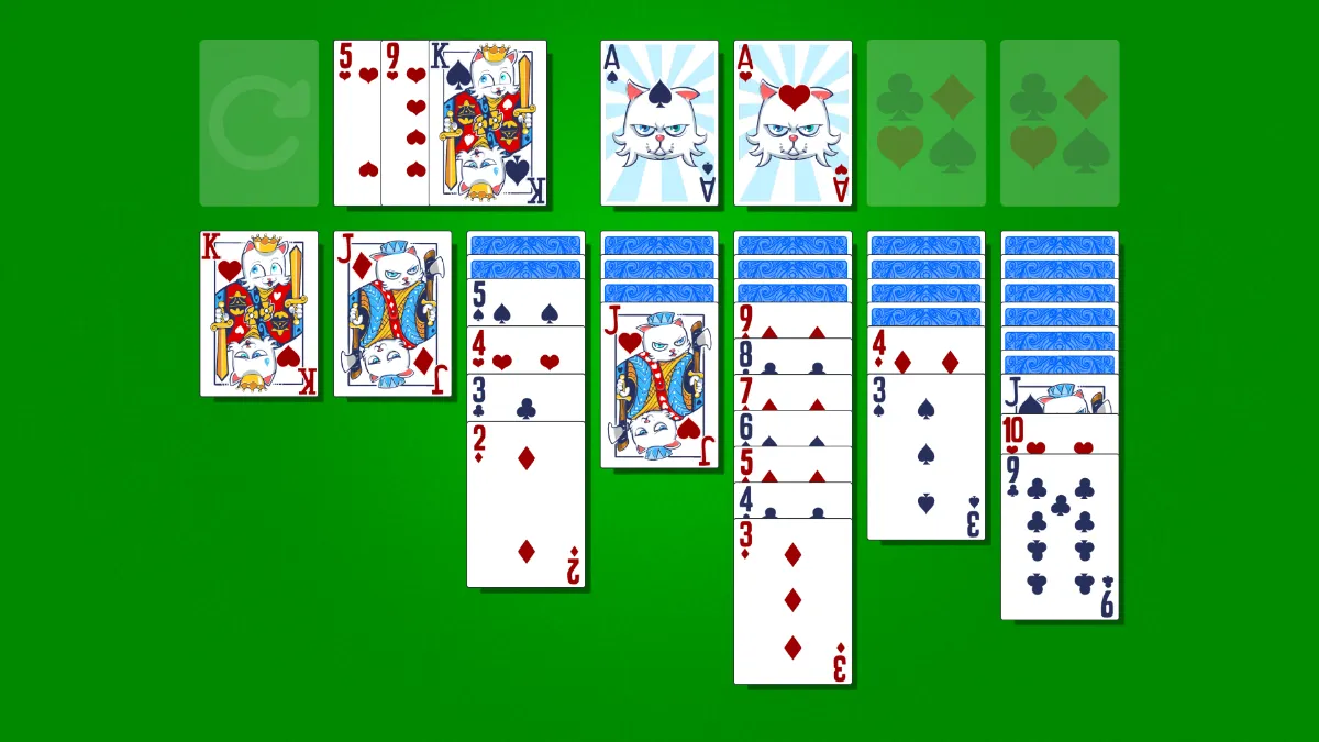 Preview of Klondike Solitaire Turn 1